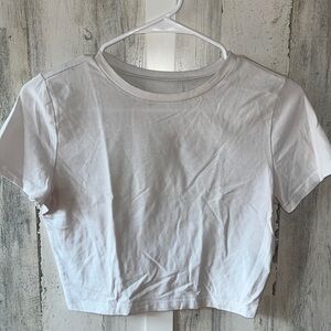 Basic White Cropped Tee